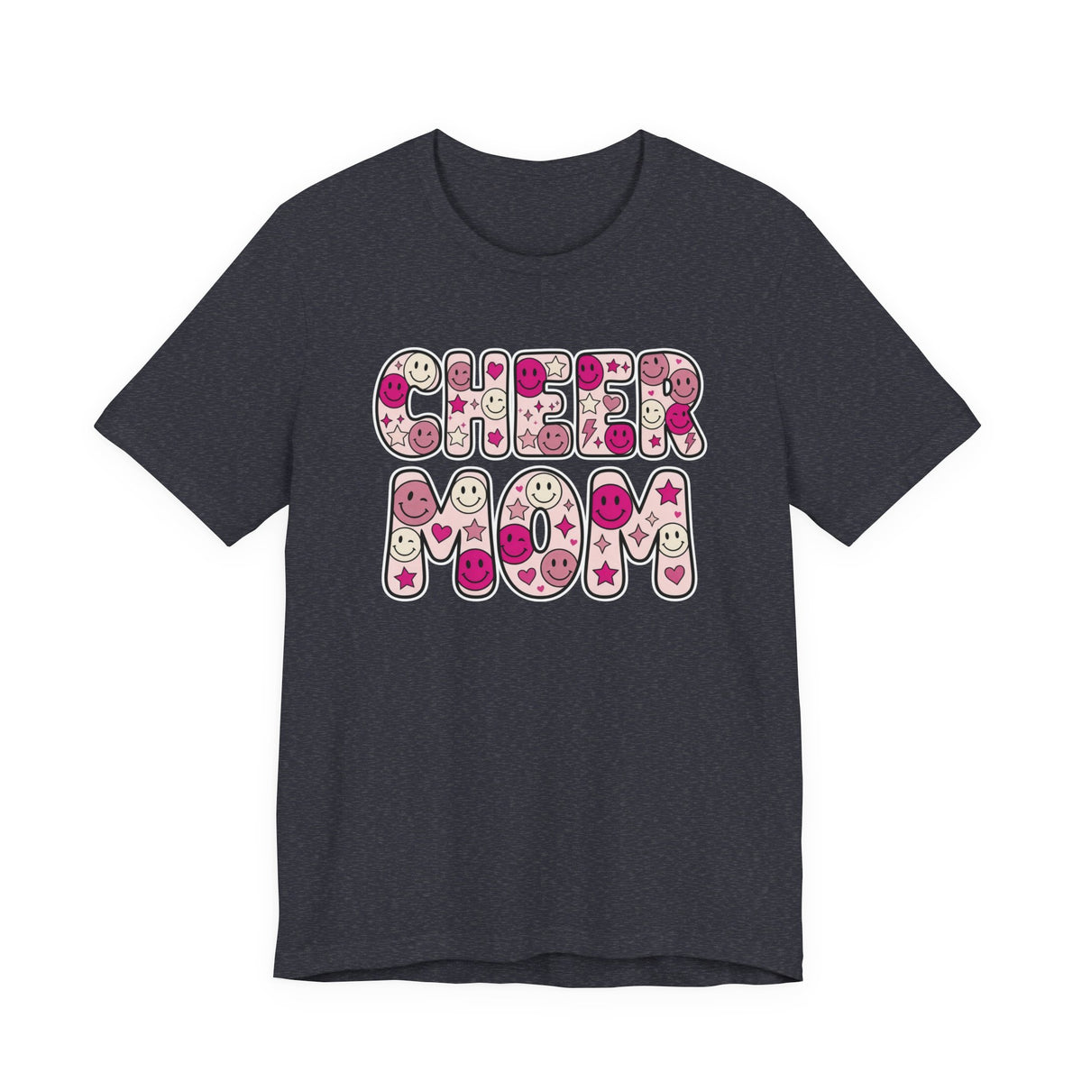Cheer Mom Smiley Face T-Shirt