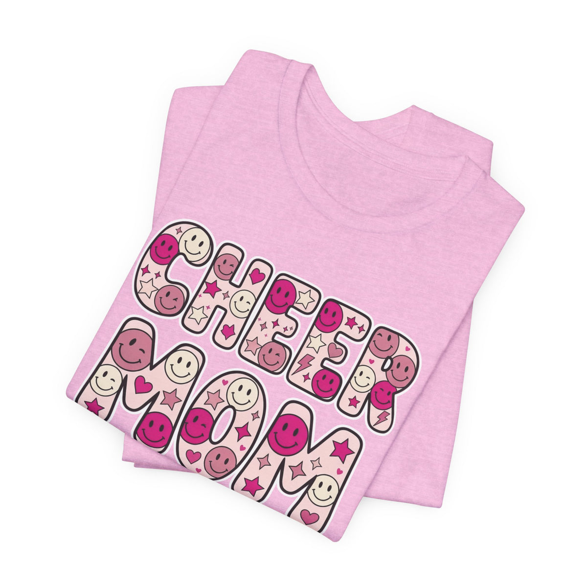Cheer Mom Smiley Face T-Shirt