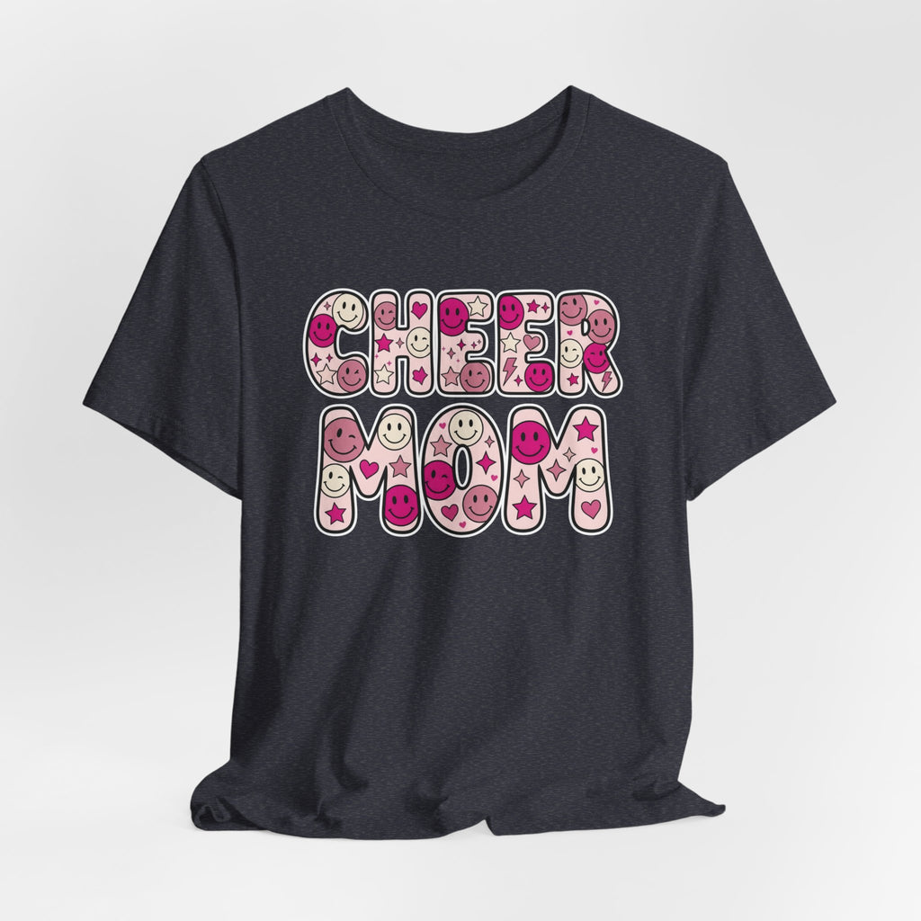Cheer Mom Smiley Face T-Shirt