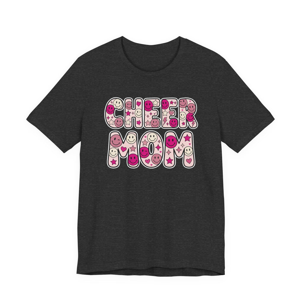 Cheer Mom Smiley Face T-Shirt
