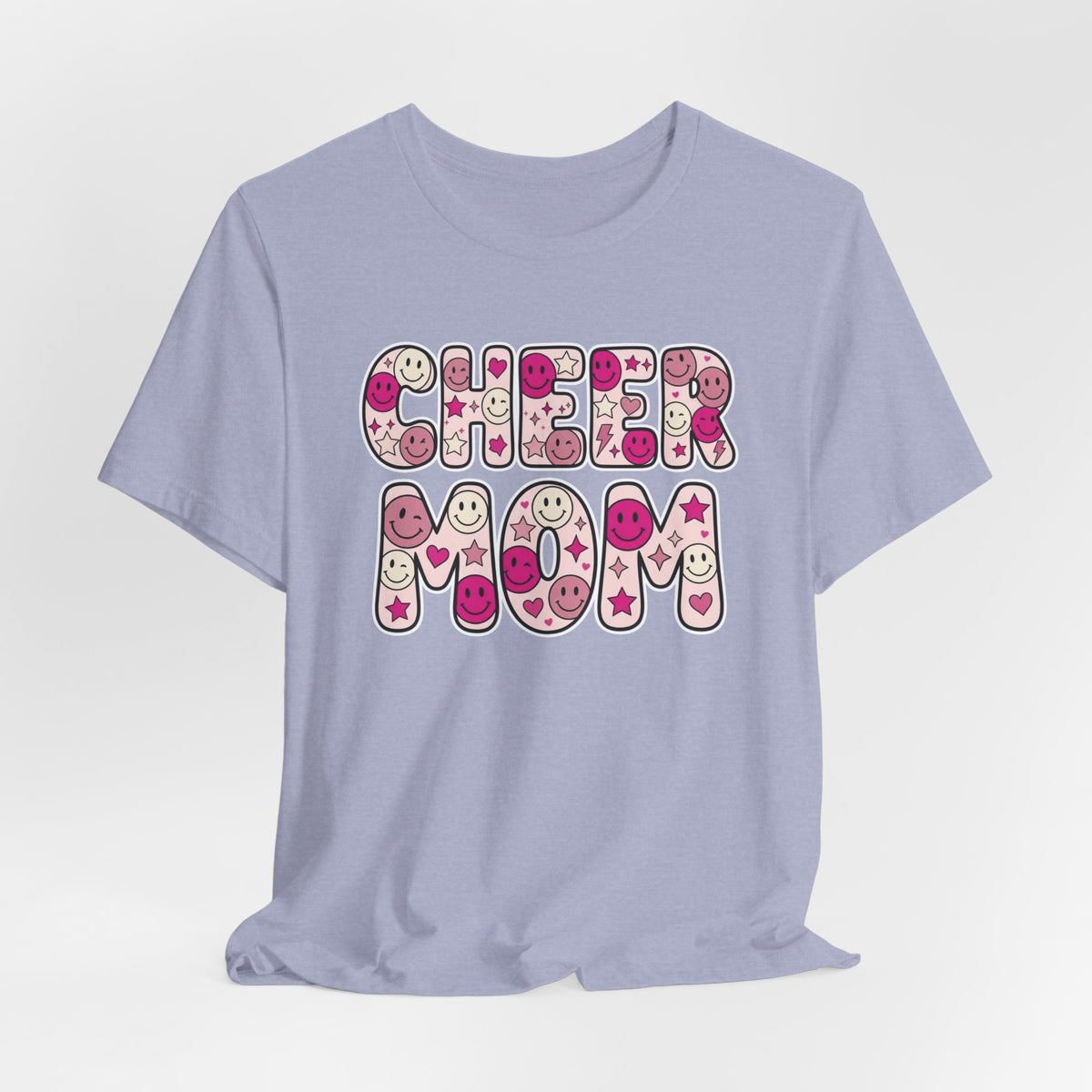 Cheer Mom Smiley Face T-Shirt