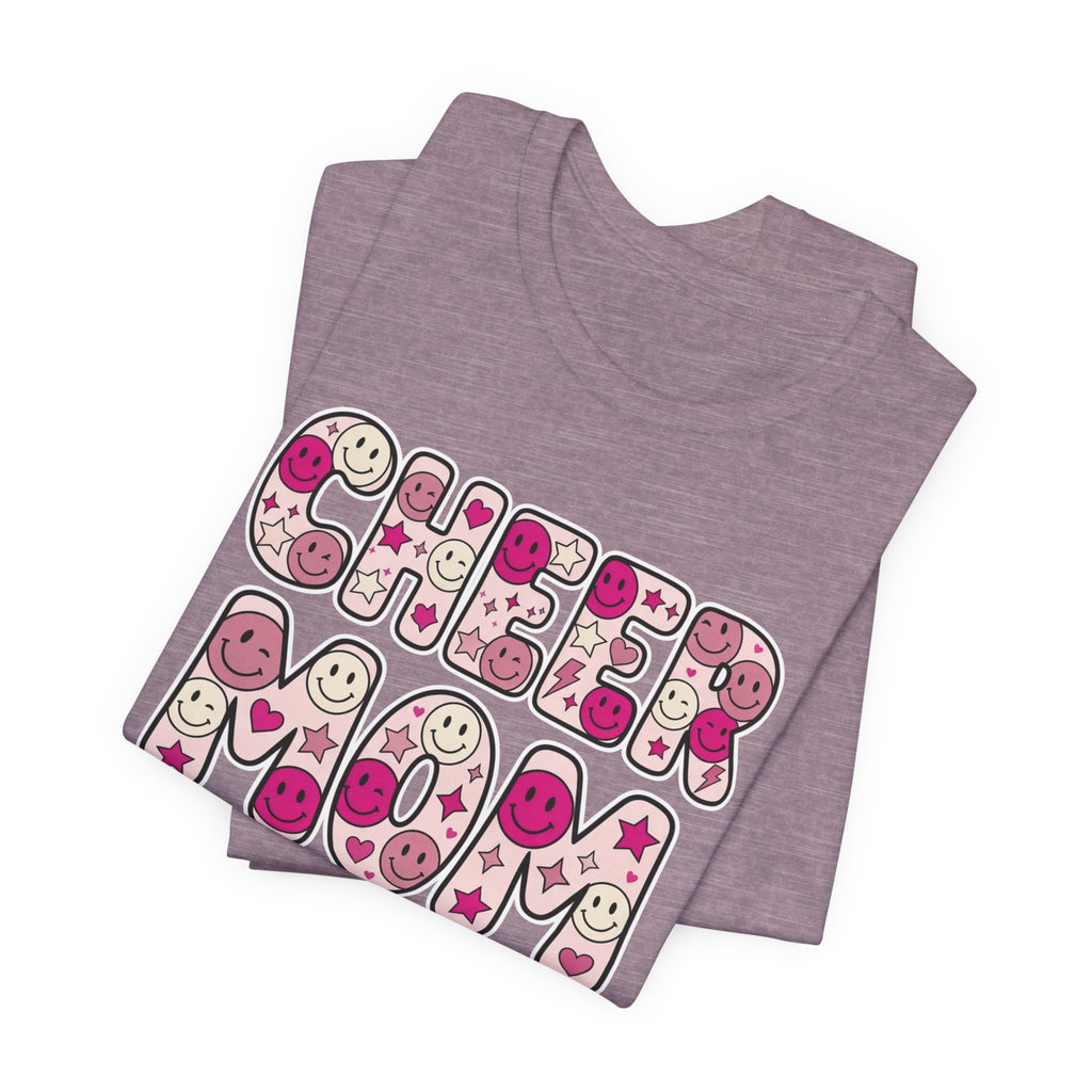Cheer Mom Smiley Face T-Shirt