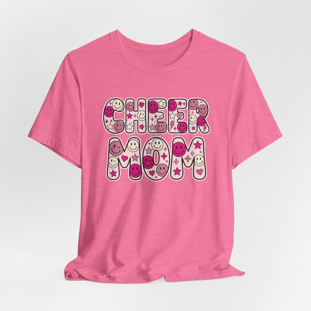 Cheer Mom Smiley Face T-Shirt