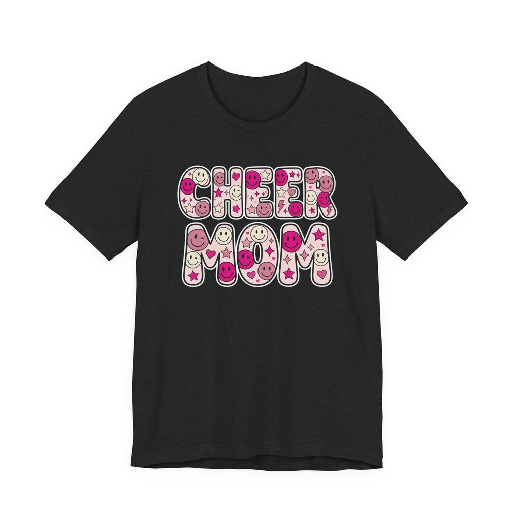 Cheer Mom Smiley Face T-Shirt