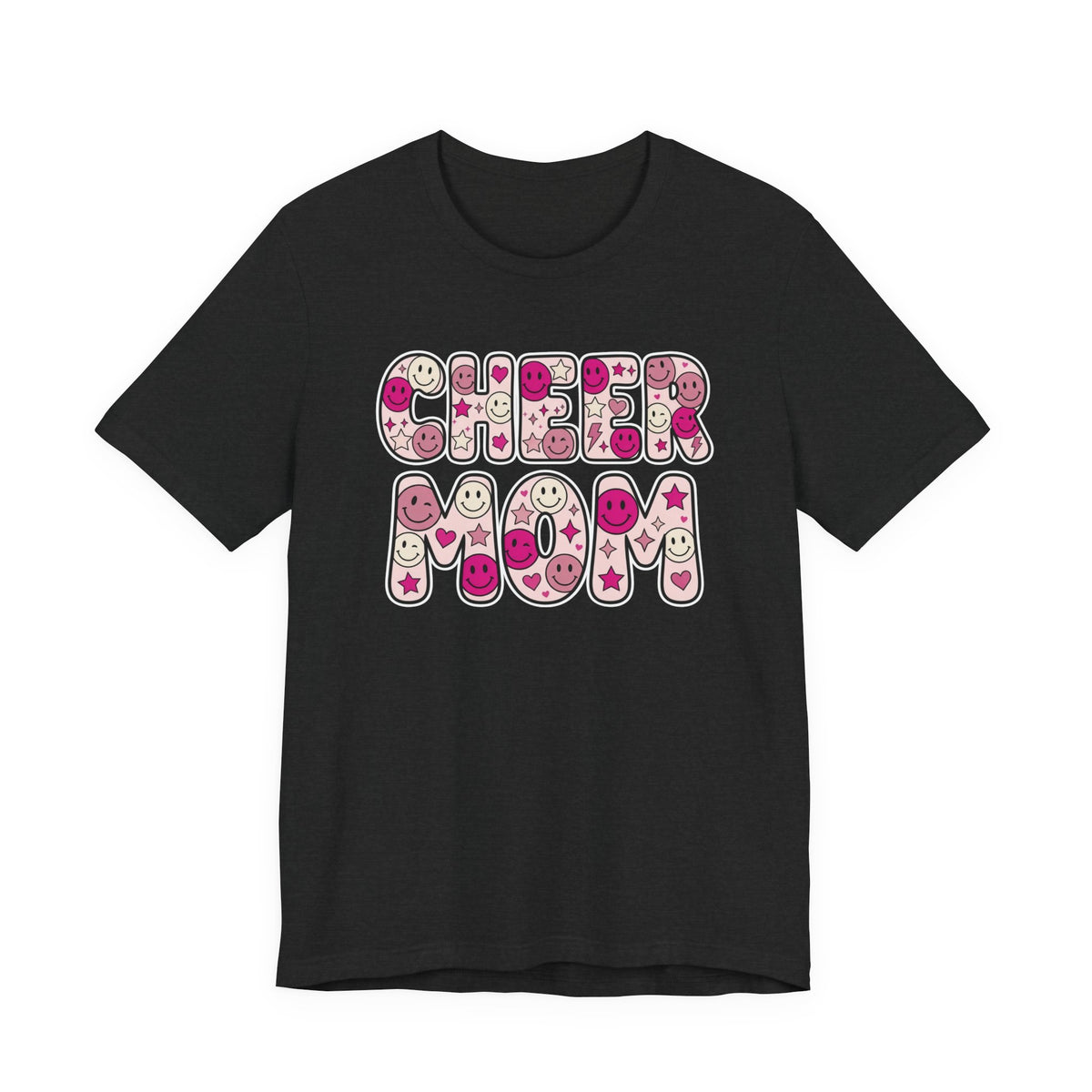 Cheer Mom Smiley Face T-Shirt