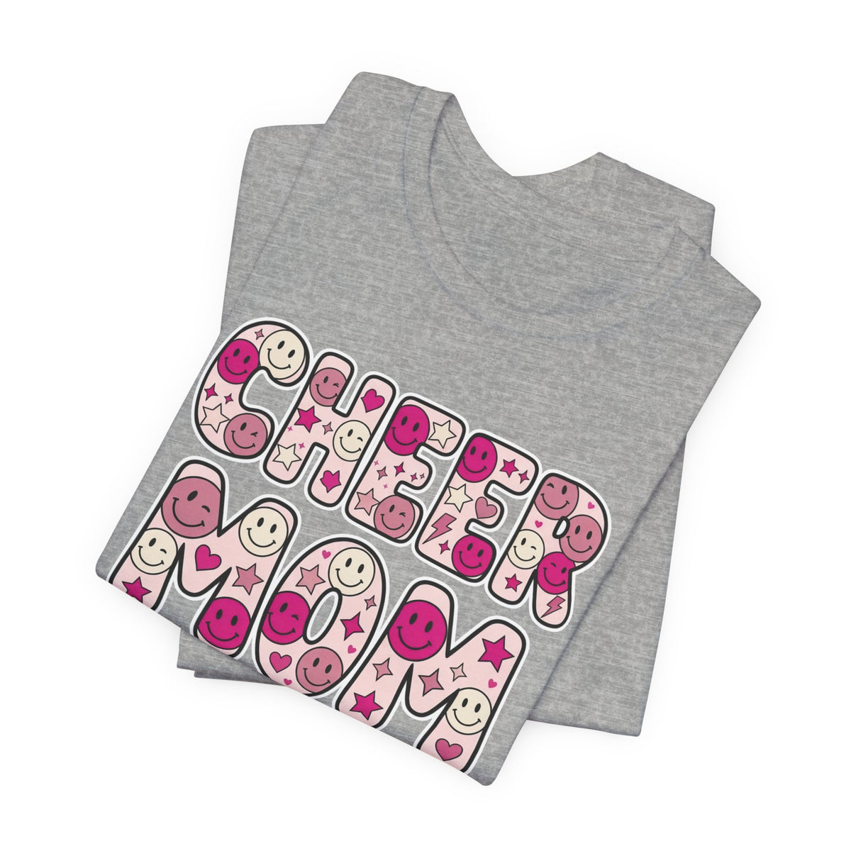 Cheer Mom Smiley Face T-Shirt