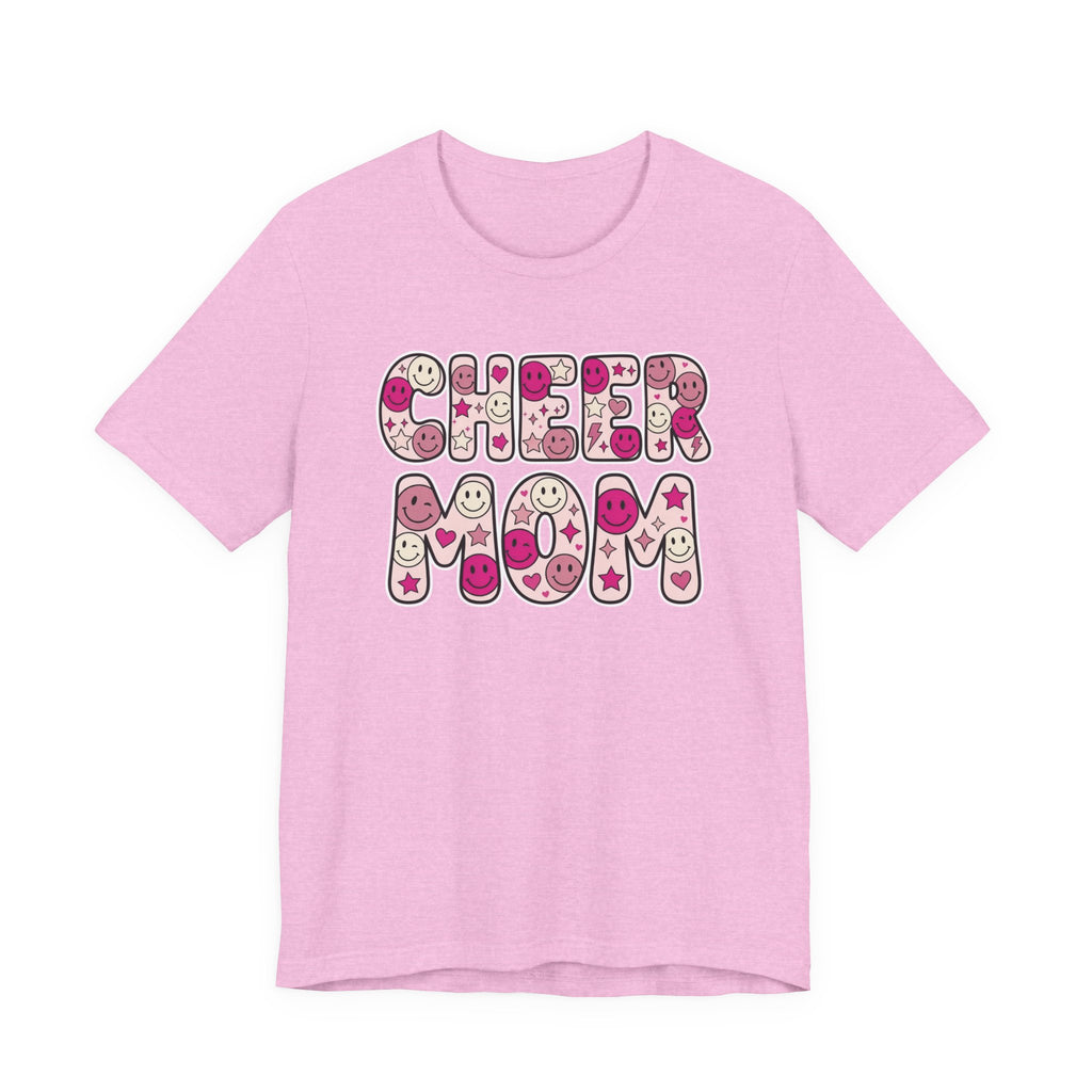 Cheer Mom Smiley Face T-Shirt