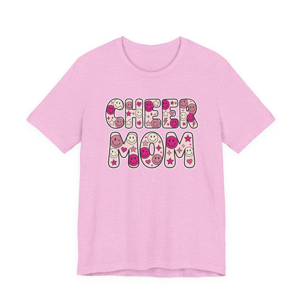 Cheer Mom Smiley Face T-Shirt