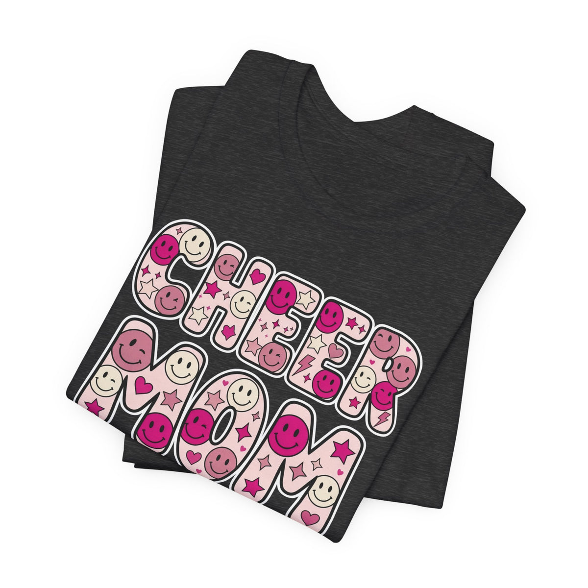 Cheer Mom Smiley Face T-Shirt