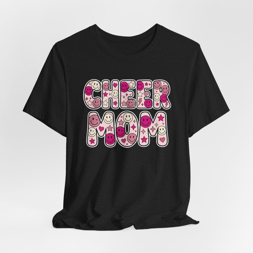 Cheer Mom Smiley Face T-Shirt