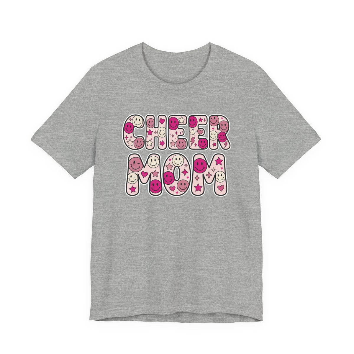 Cheer Mom Smiley Face T-Shirt