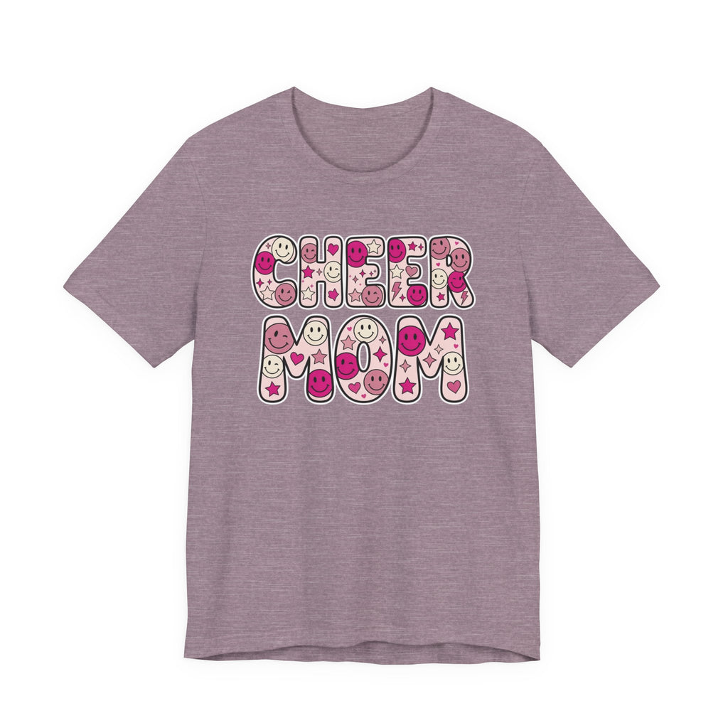Cheer Mom Smiley Face T-Shirt
