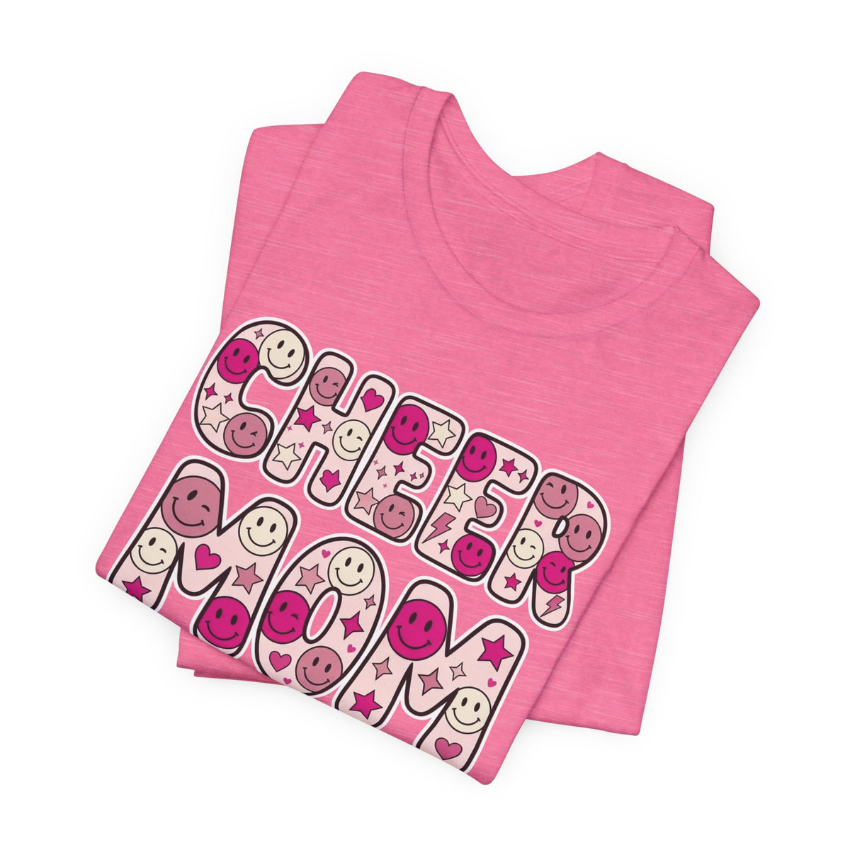 Cheer Mom Smiley Face T-Shirt