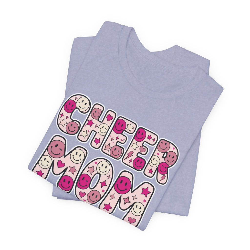 Cheer Mom Smiley Face T-Shirt