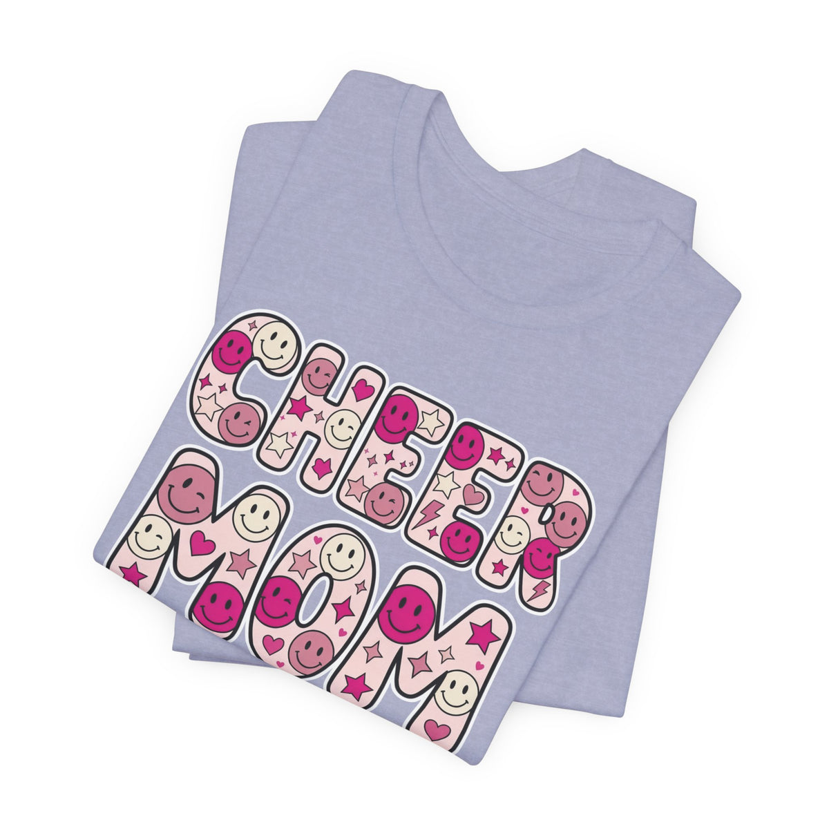 Cheer Mom Smiley Face T-Shirt