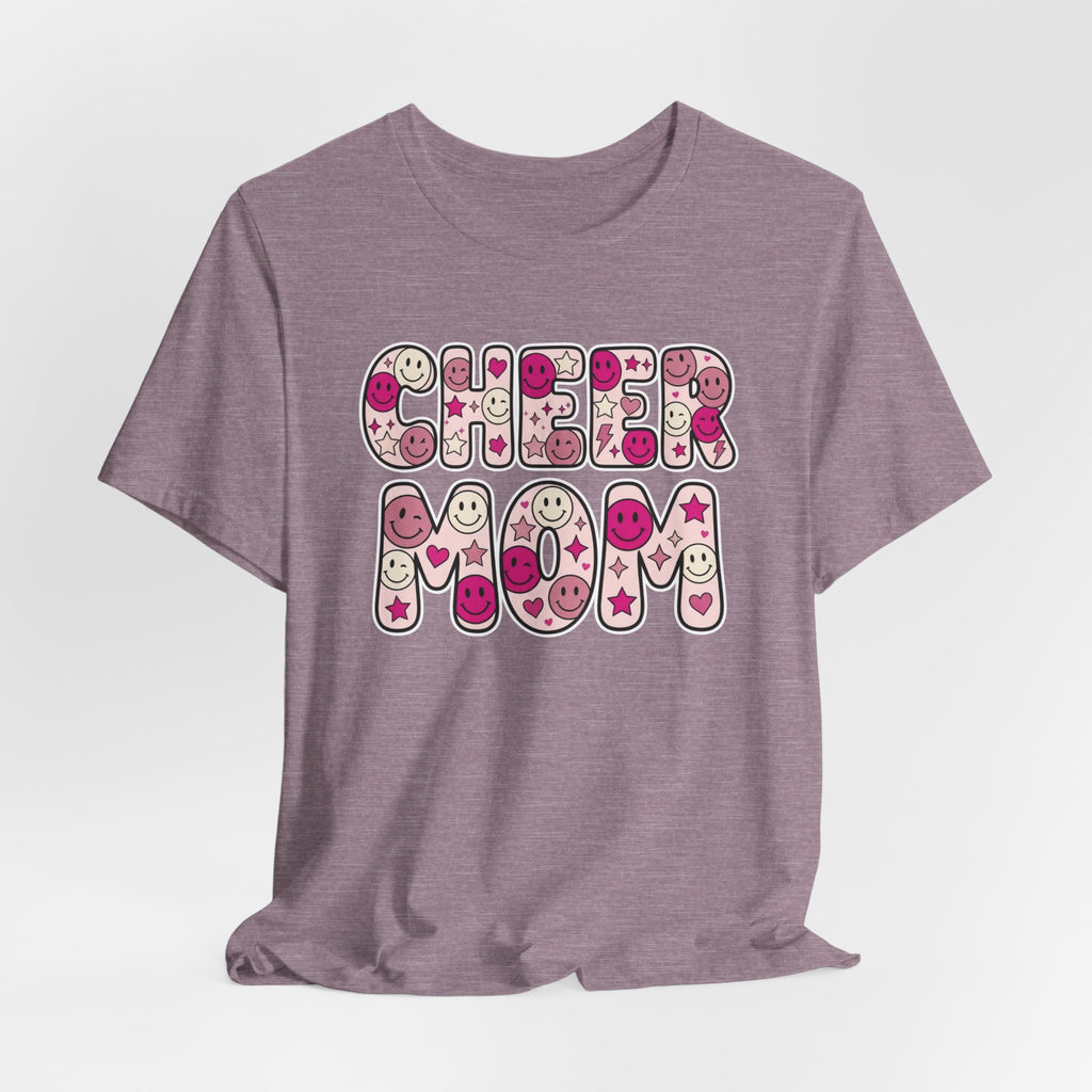 Cheer Mom Smiley Face T-Shirt