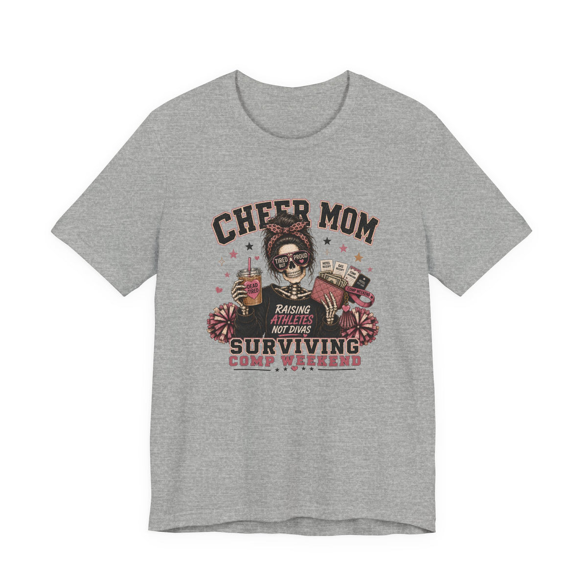 Cheer Mom Skeleton T-Shirt