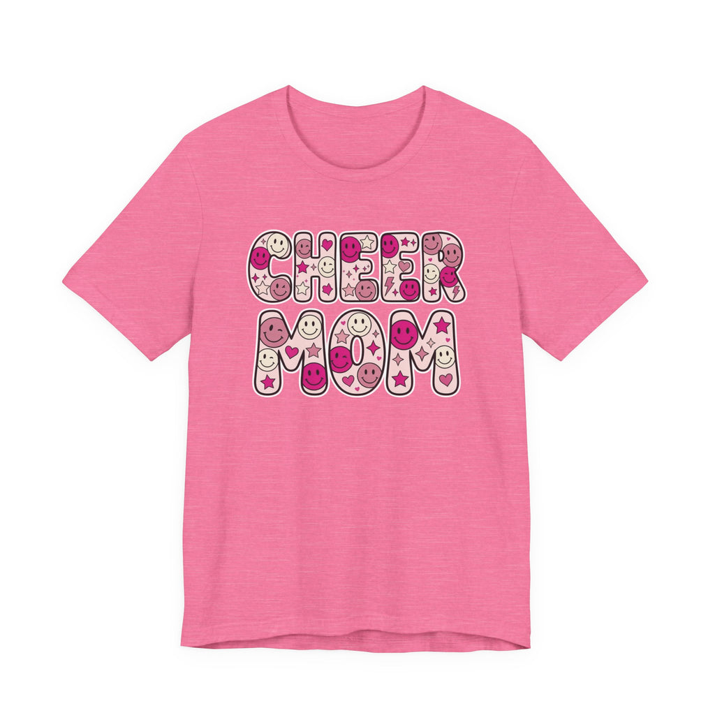 Cheer Mom Smiley Face T-Shirt