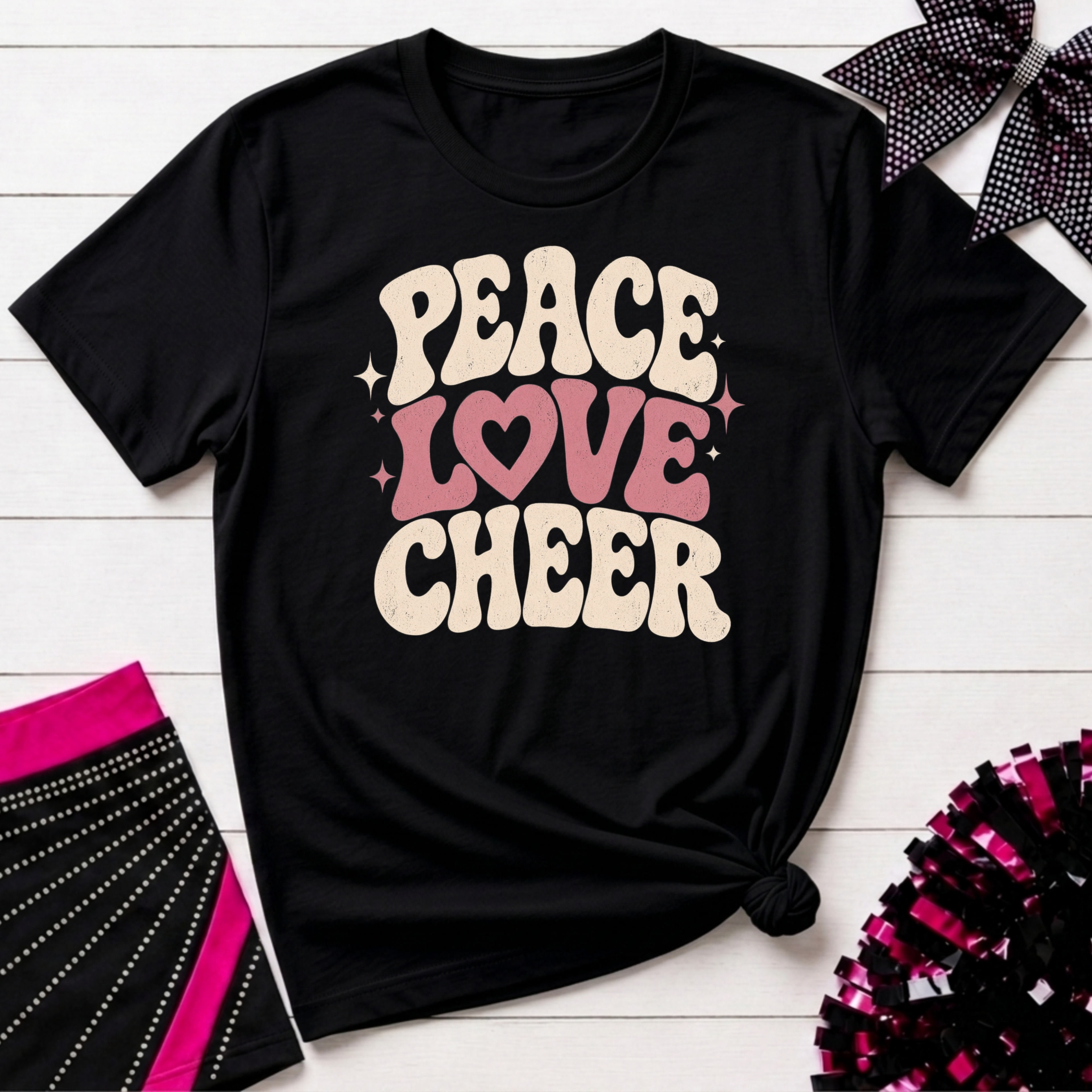 Peace Love Cheer T-Shirt